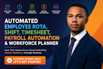 build an automated employee rota shift, timesheet, payroll and workforce planner