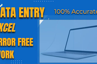 do fast data entry, PDF to excel with ai  accuracy