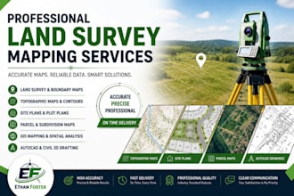 provide gis maps land survey maps and property boundary plans