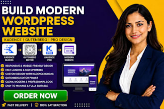 build wordpress website using kadence spectra blocksy gutenberg and kedence pro