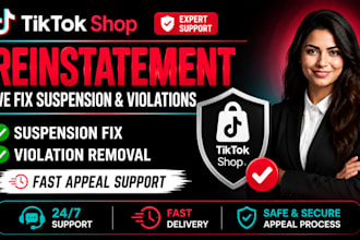 fix tiktok shop suspension, policy violation and tiktok reinstatement appeal