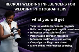 recruit wedding influencers for wedding photographers