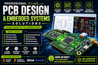 do pcb design and enclosure using eagle fusion360 easyeda
