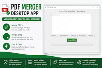 build a custom PDF merger desktop application in python