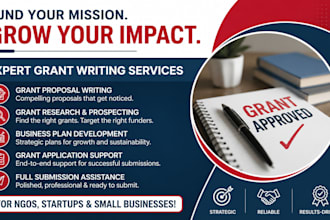 research grants, write grant proposals, and support your funding application