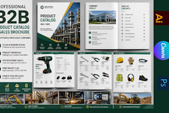 design b2b products catalog sales brochure for suppliers and wholesale companies