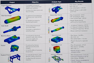 perform  fea structural thermal modal and harmonic analysis