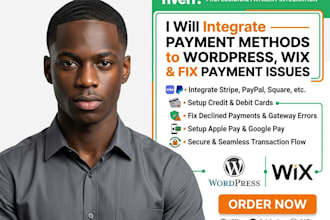 integrate payment method to wordpress, wix, fix payment method paypal stripe