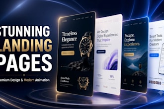 make beautiful and animated landing pages