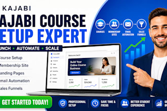 manage kajabi platform build kajabi course website setup kajabi course for sales
