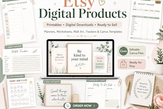 design profitable etsy printables and digital products to sell