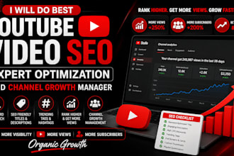 do best youtube video SEO expert optmization and channel growth
