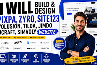 build pixpa zyro site123 volusion tilda jimdo ucraft simvoly website design