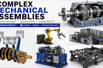 design complex mechanical assemblies industrial machinery in autodesk inventor