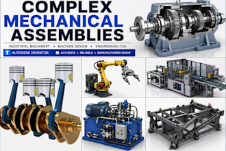 design complex mechanical assemblies industrial machinery in autodesk inventor