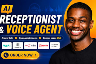 build ai receptionist, ai voice agent, vapi, retell ai and n8n automation