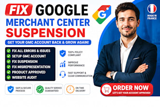 fix google merchant center suspension and misrepresentation issue optimization