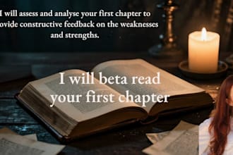 beta read the first chapter of your novel