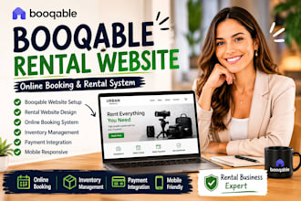build booqable rental website, online booking website, booqable