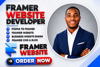 design a responsive framer website or webflow website with SEO and cms setup
