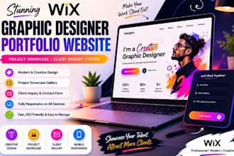 create wix graphic designer portfolio website personal project website