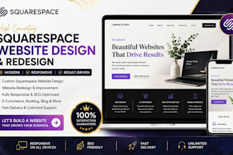 convert author website to squarespace with modern squarespace branding layout