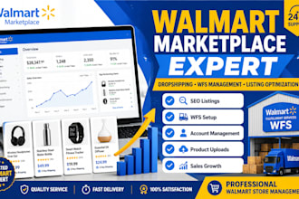 account walmart marketplace dropshipping walmart wfs management walmart listing