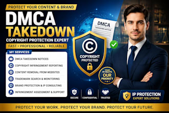assist with dmca takedown notices and copyright infringement reporting