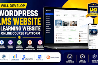 develop wordpress lms website, elearning website and online course platform
