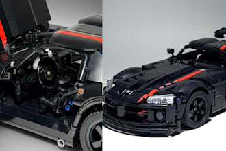 design custom lego car moc set lego technic with instructions