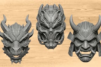 sculpt printable 3d mask model 3d helmet cosplay mask props 3d armor design