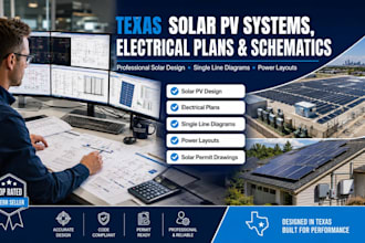design texas solar pv systems, electrical plans, schematics, and power layouts