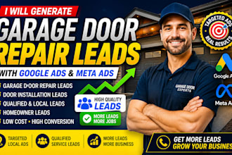 generate garage door repair leads, door installation and home security leads