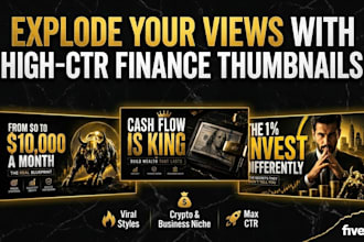design clickable finance youtube thumbnails