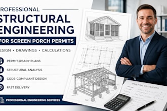 design screen porch plans and structural calculations floor plan for permit