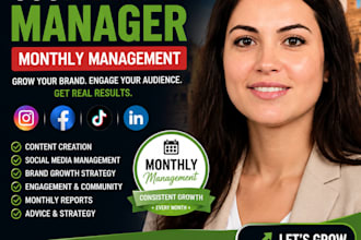 be your professional italy social media manager, monthly management