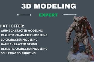 3d print and paint custom miniatures figurines and action figures
