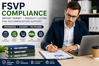 draft fsvp compliance, import permit, product listing and fda documentation