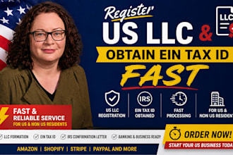 register US llc and obtain ein tax id fast