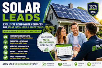 provide exclusive solar leads and homeowner leads for solar installers