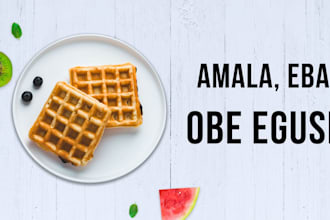 do amala and eba, obe fufu, pomon eran igbe