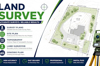 land survey draw survey plans site plan topography land surveyor grading plan