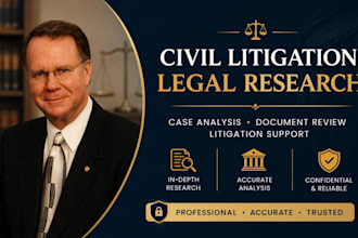 provide civil litigation legal research case analysis and document review
