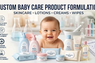 do custom baby care product formulation for skincare, lotion, cream and wipes