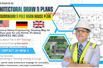 draw,redraw architectural floor plans plan mep barndominium masterplan pole barn