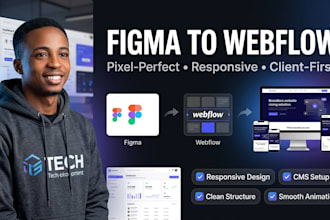 convert figma to webflow website using finsweet client first, webflow expert