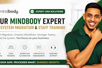 be your mindbody expert for system migration and staff training