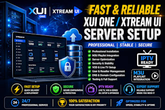 setup a fast, stable and relible xui one or xtream ui server with m3u playlist