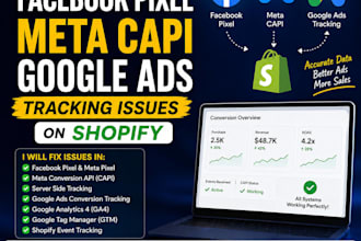 fix facebook pixel meta capi google ads tracking issues on shopify