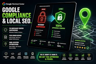 fix merchant center gmc suspension and optimize google business profile gmb